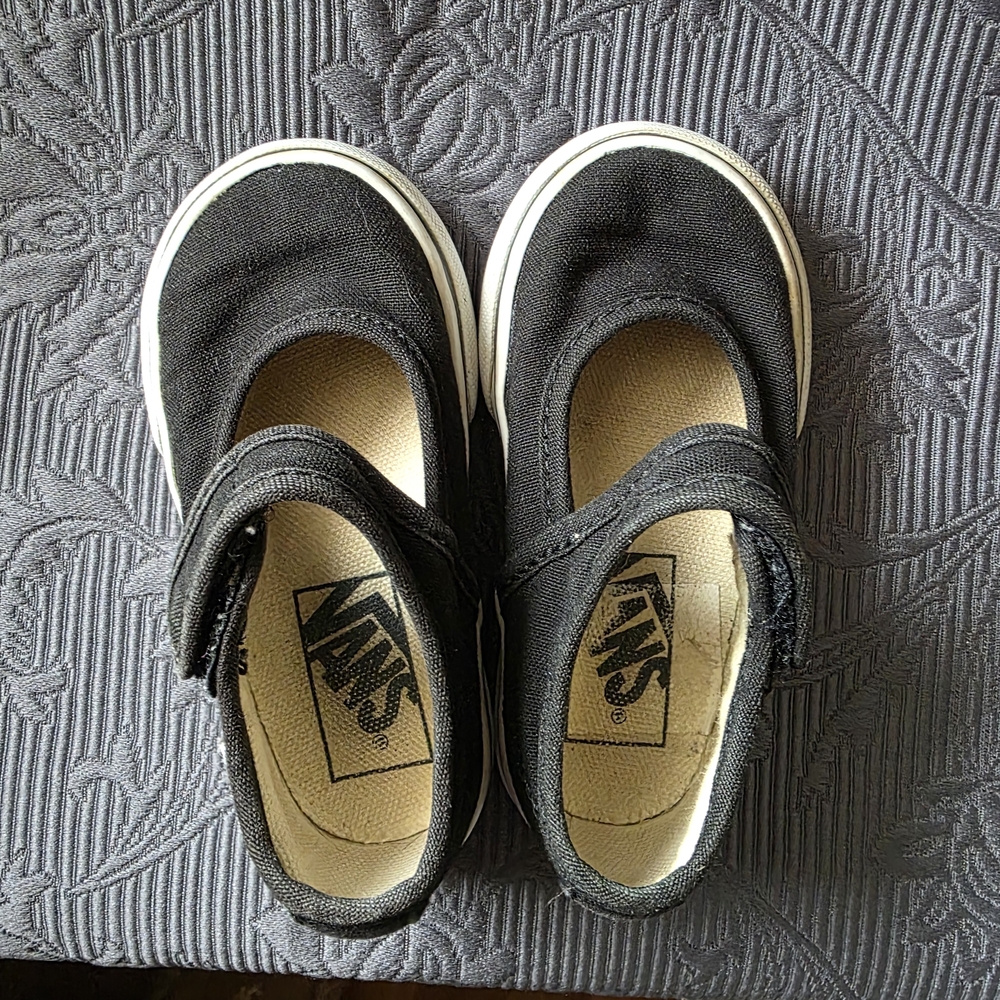 Vans Kids Black Mary Jane Sneakers - Picture 2 of 5